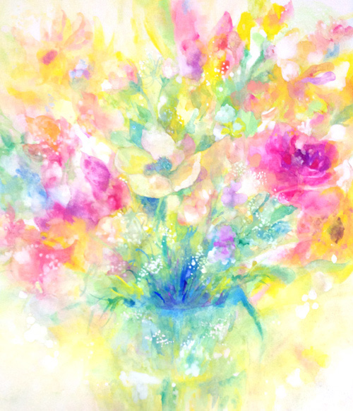 玄関の花絵