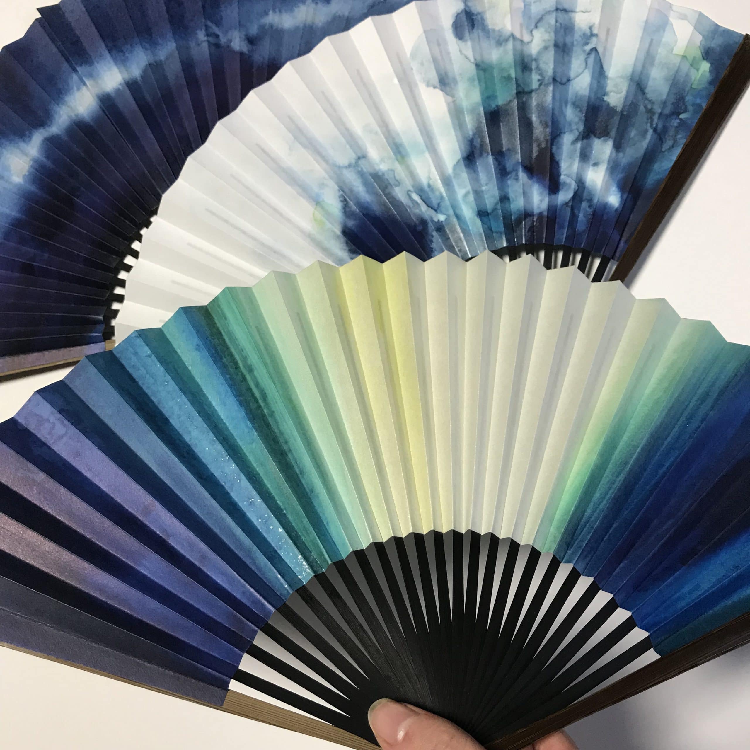 Color design/Japanese Folding fans “seikaiha”